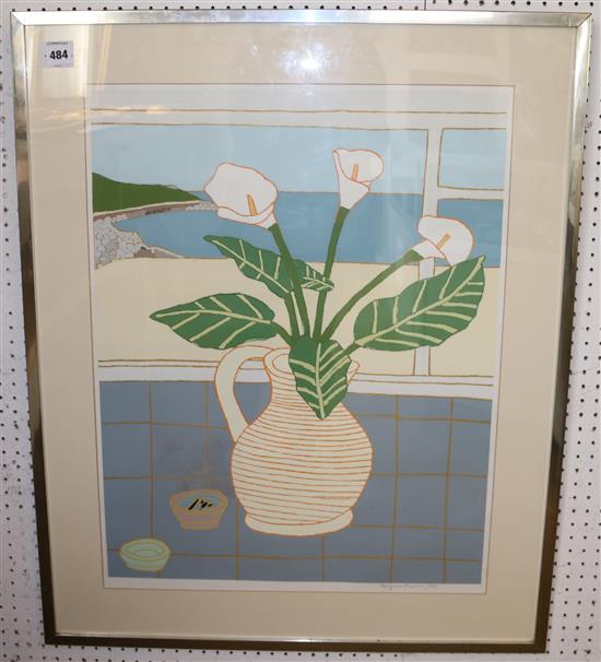 Bryan Pearce (1929-2007) A jug of lilies, 26 x 20.5in.